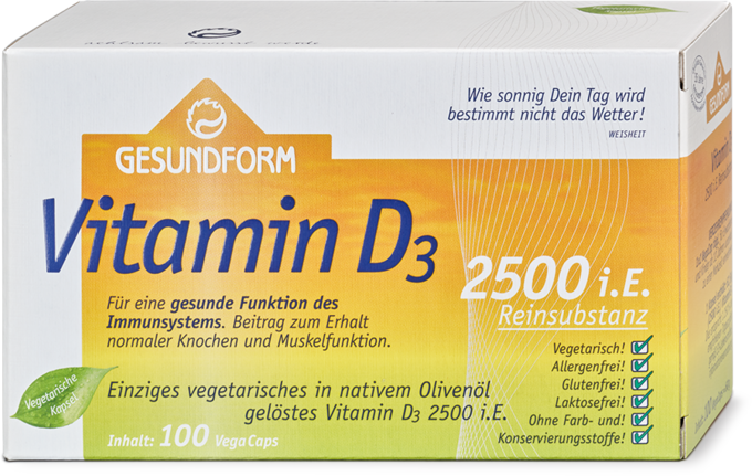 Gesundform Vitamin D3 Micronährstoff